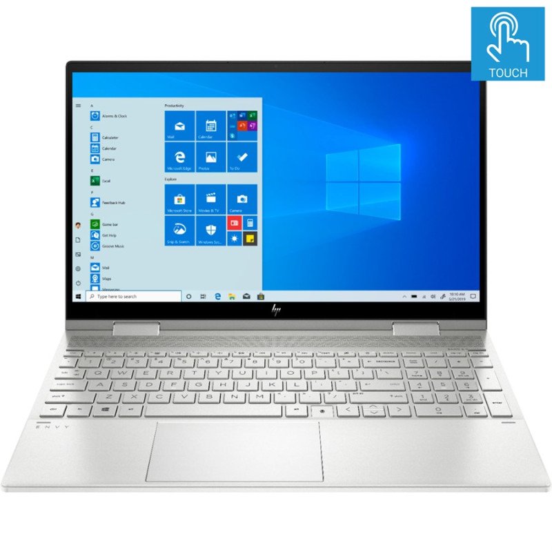 HP ENVY x360 15M-ED1013DX Convertible Laptop - 11th Gen Intel Core i5, 8GB, 256GB SSD, 15.6 FHD IPS Touchscreen, Backlit KB, Windows 10, Natural Silver  view 1