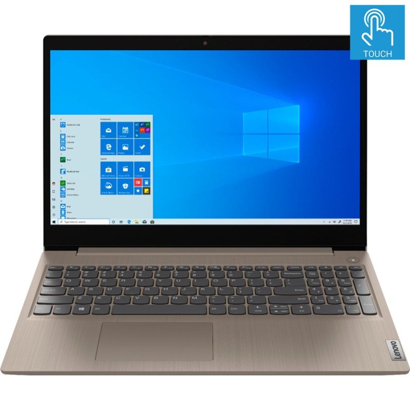 Lenovo IdeaPad 3 15IIL05 Laptop - 10th Gen Ci3, 8GB, 256GB SSD, 15.6 HD Touchscreen, Almond Color, Windows 10, 81WE00KVUS view 1