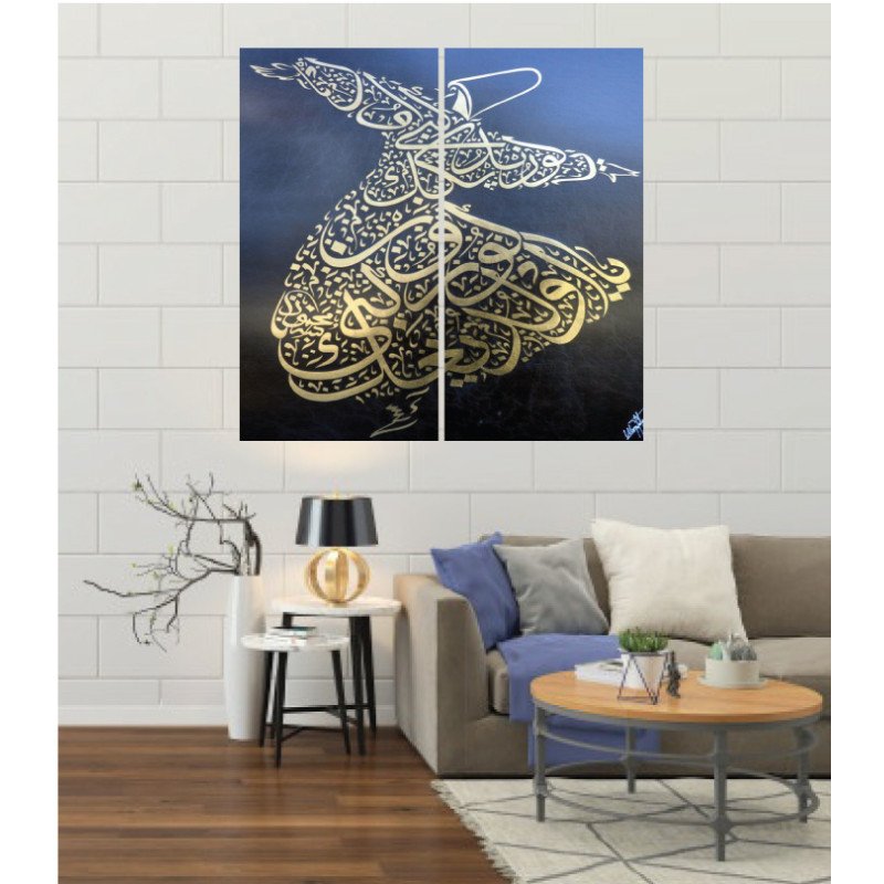 Wall Frames 2 Pieces Set Canvas – Digitally Printed Wall Canvas F-186 view 1