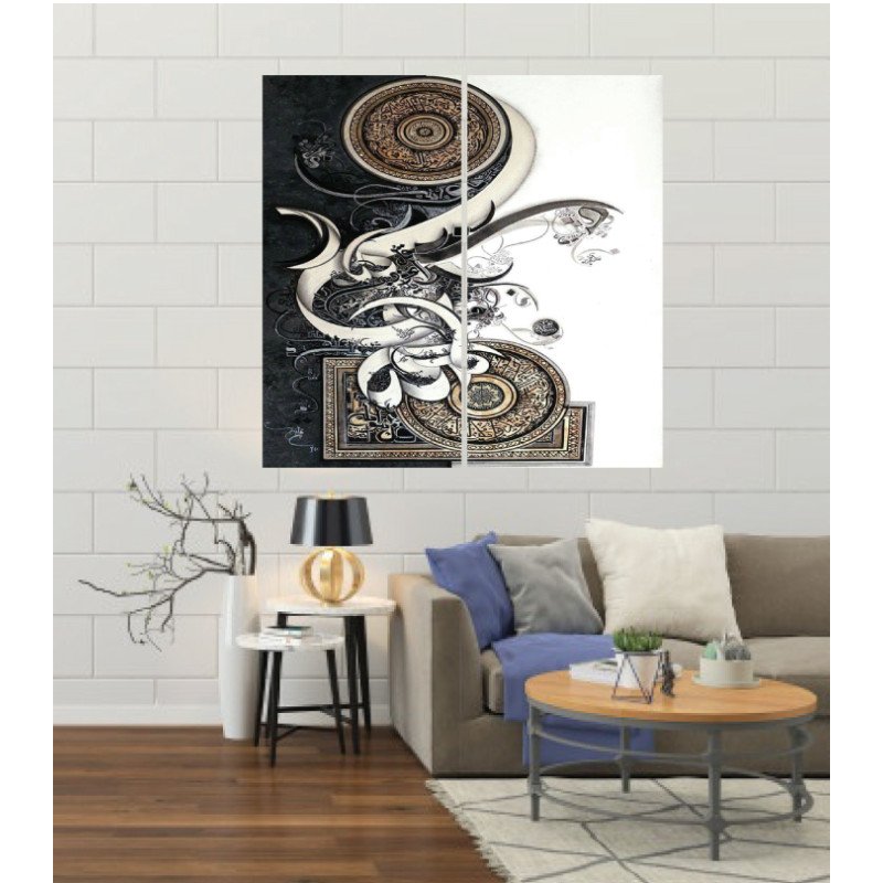 Wall Frames 2 Pieces Set Canvas – Digitally Printed Wall Canvas F-25 view 1