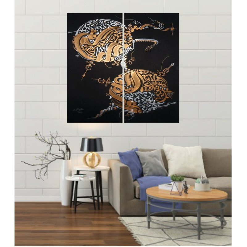 Wall Frames 2 Pieces Set Canvas – Digitally Printed Wall Canvas F-85 view 1