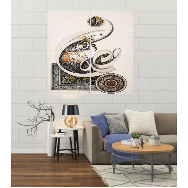 Wall Frames 2 Pieces Set Canvas – Digitally Printed Wall Canvas F-93 view 1