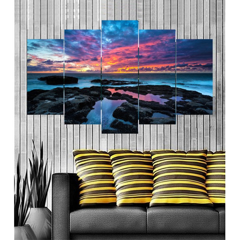Wall Frames 5 Pieces Set Canvas - Digitally Printed Wall Canvas  post-42 view 1