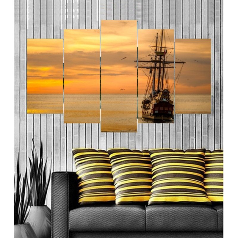 Wall Frames 5 Pieces Set Canvas - Digitally Printed Wall Canvas  post-115 view 1
