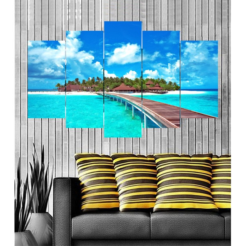 Wall Frames 5 Pieces Set Canvas - Digitally Printed Wall Canvas Frames post-15 view 1