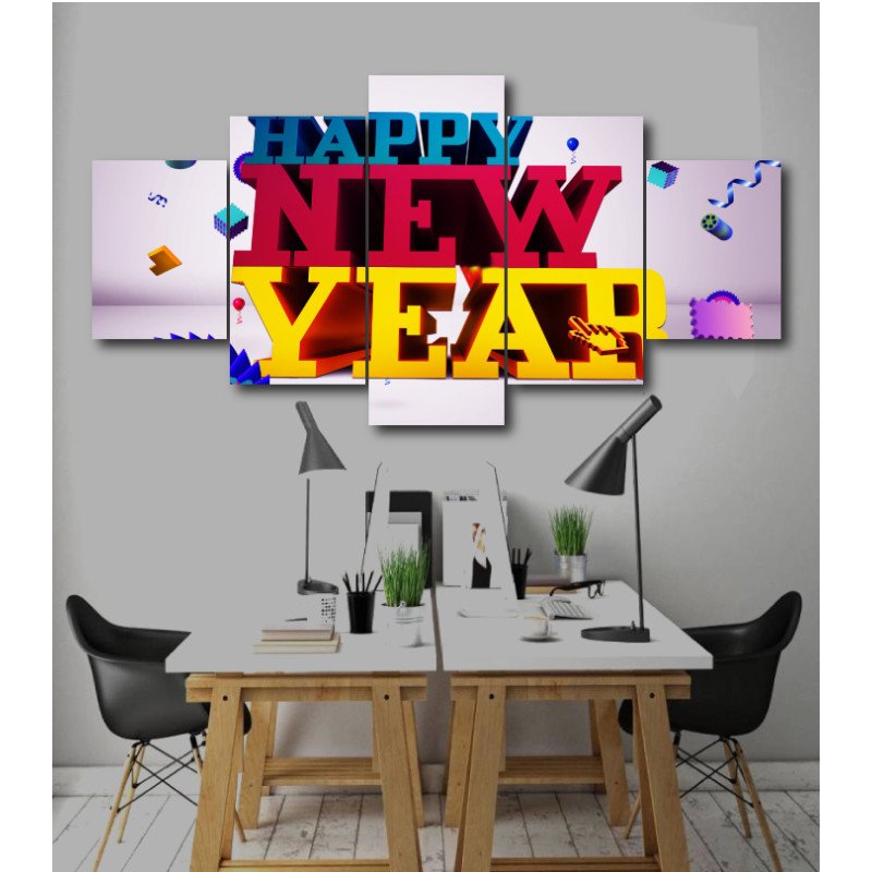 Wall Frames 5 Pieces Set Canvas - Digitally Printed Wall Canvas  post-158 view 1