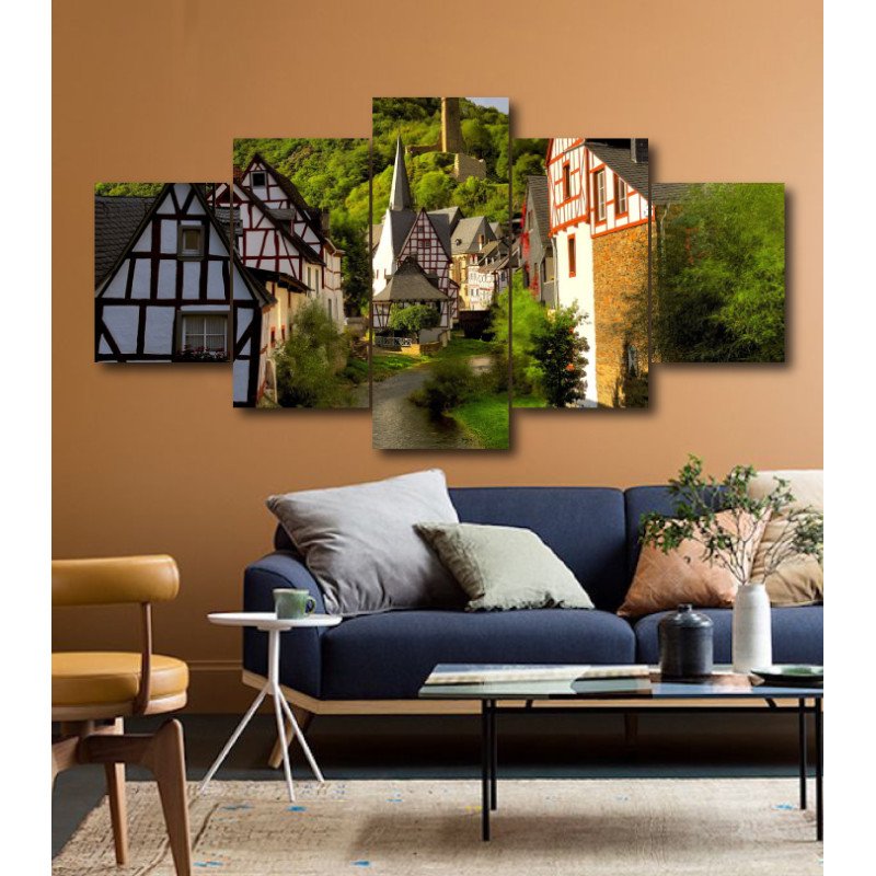 Wall Frames 5 Pieces Set Canvas - Digitally Printed Wall Canvas  post-159 view 1