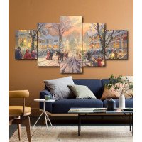 Wall Frames 5 Pieces Set Canvas - Digitally Printed Wall Canvas  post-162