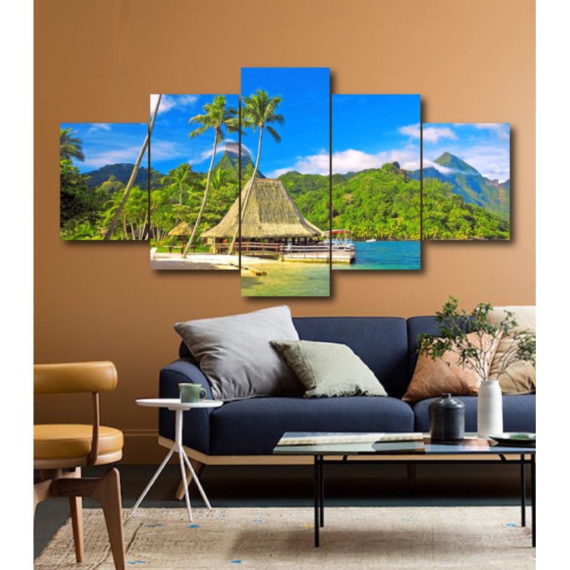 Wall Frames 5 Pieces Set Canvas - Digitally Printed Wall Canvas  post-178 view 1