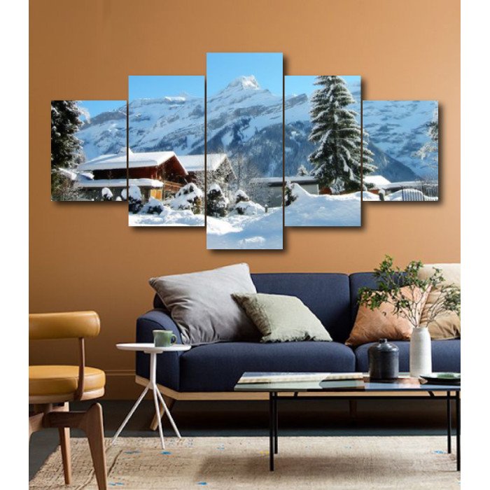 Wall Frames 5 Pieces Set Canvas - Digitally Printed Wall Canvas  post-186