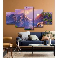 Wall Frames 5 Pieces Set Canvas - Digitally Printed Wall Canvas  post-190