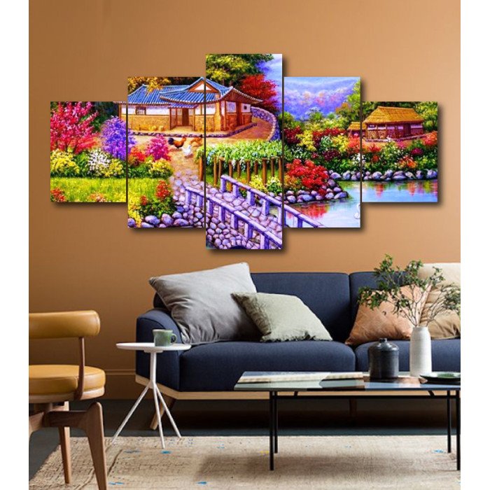 Wall Frames 5 Pieces Set Canvas - Digitally Printed Wall Canvas  post-203