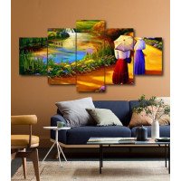 Wall Frames 5 Pieces Set Canvas - Digitally Printed Wall Canvas  post-205