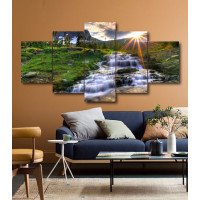 Wall Frames 5 Pieces Set Canvas - Digitally Printed Wall Canvas  post-206