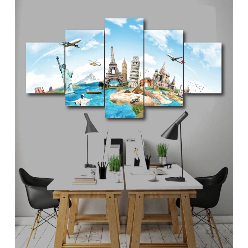 Wall Frames 5 Pieces Set Canvas - Digitally Printed Wall Canvas  post-248 view 1