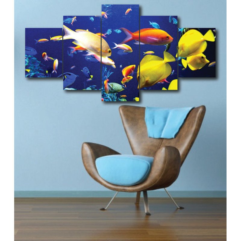 Wall Frames 5 Pieces Set Canvas - Digitally Printed Wall Canvas  post-267 view 1