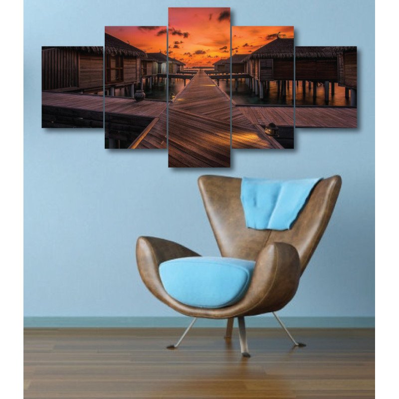 Wall Frames 5 Pieces Set Canvas - Digitally Printed Wall Canvas  post-307 view 1