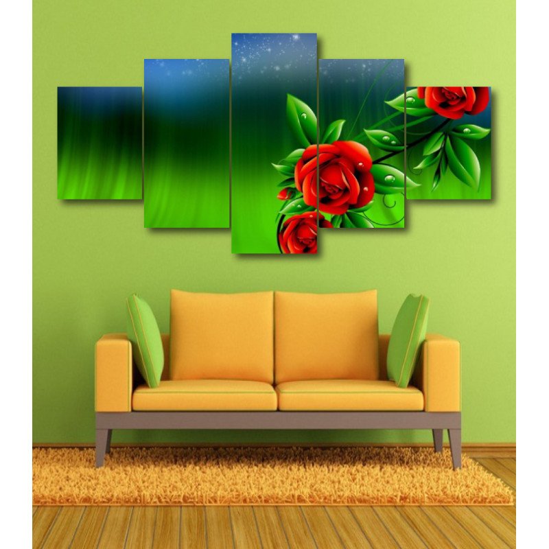 Wall Frames 5 Pieces Set Canvas - Digitally Printed Wall Canvas  post-357 view 1
