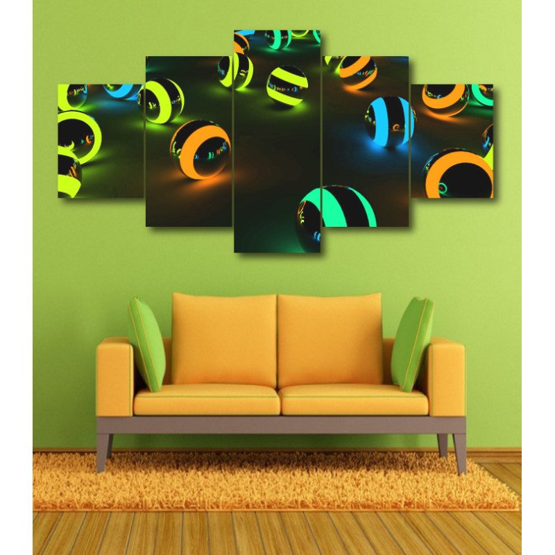 Wall Frames 5 Pieces Set Canvas - Digitally Printed Wall Canvas  post-367 view 1