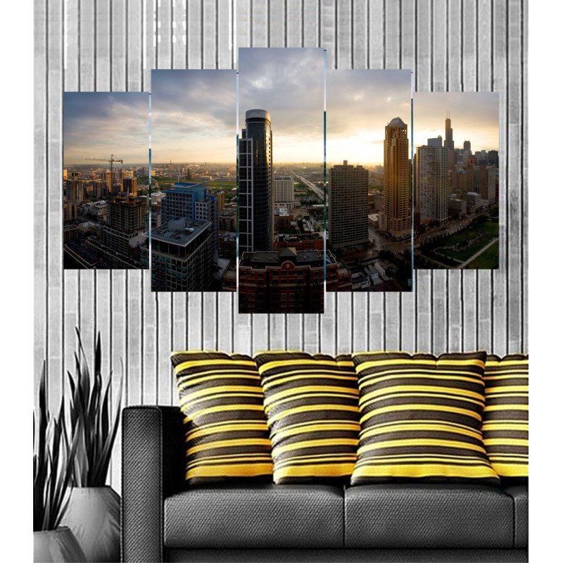 Wall Frames 5 Pieces Set Canvas - Digitally Printed Wall Canvas  post-51 view 1