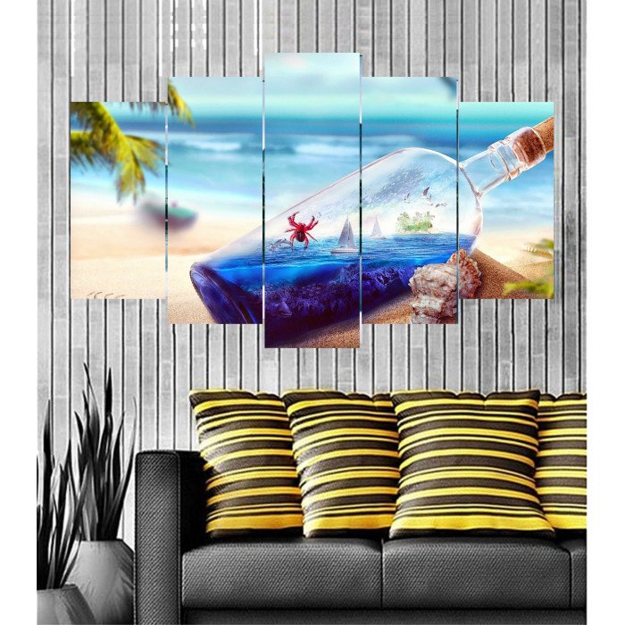 Wall Frames 5 Pieces Set Canvas - Digitally Printed Wall Canvas  post-52