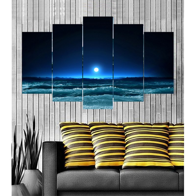 Wall Frames 5 Pieces Set Canvas - Digitally Printed Wall Canvas  post-79 view 1