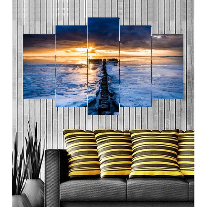 Wall Frames 5 Pieces Set Canvas - Digitally Printed Wall Canvas post-85 Wall Frames 5 Pieces Set Canvas - Digitally Printed Wall Canvas post-85