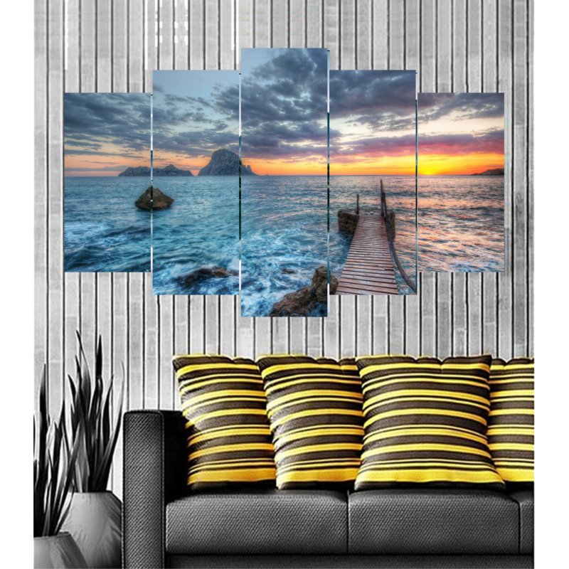 Wall Frames 5 Pieces Set Canvas - Digitally Printed Wall Canvas  post-86 view 1