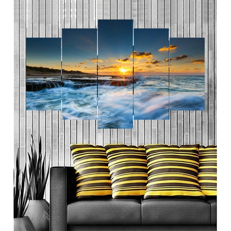 Wall Frames 5 Pieces Set Canvas - Digitally Printed Wall Canvas  post-89 view 1