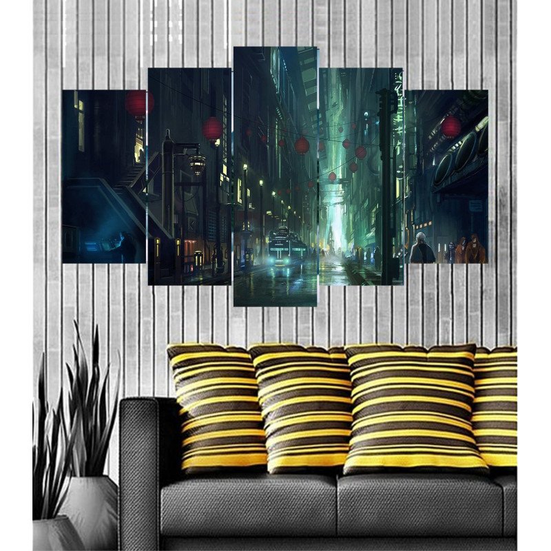 Wall Frames 5 Pieces Set Canvas - Digitally Printed Wall Canvas  post-99 view 1
