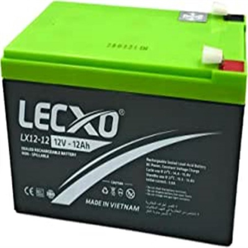 Lecxo 12V 12Ah Lead Acid Dry Battery view 1