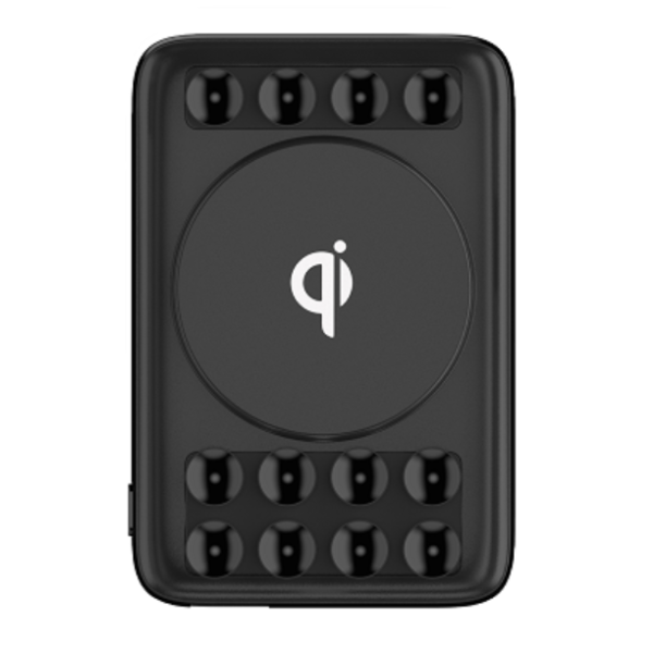 Qi 5000mAh Wireless Power Bank with Suction Cups