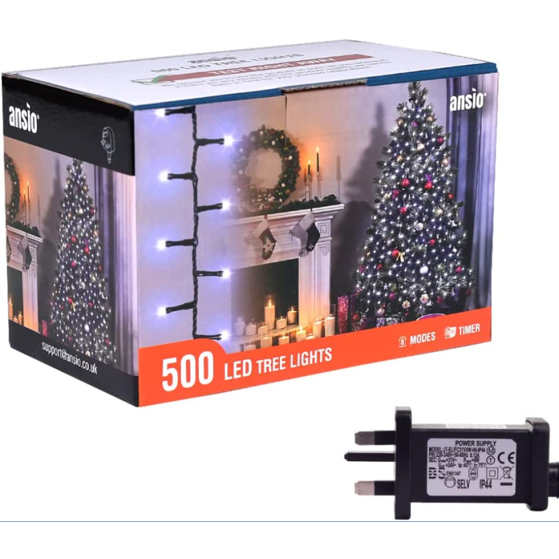 ANSIO 500 LED Christmas Tree Lights
