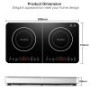 Aobosi 3500W Kitchen Electric Double Induction Cooktop Touchpad view