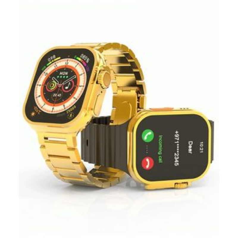 BML BW-16 Ultra Smart Watch Gold Dual Strap