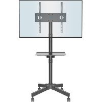 BONTEC Mobile TV Stand on Wheels for 23-55 inch Plasma/LCD/LED TVs