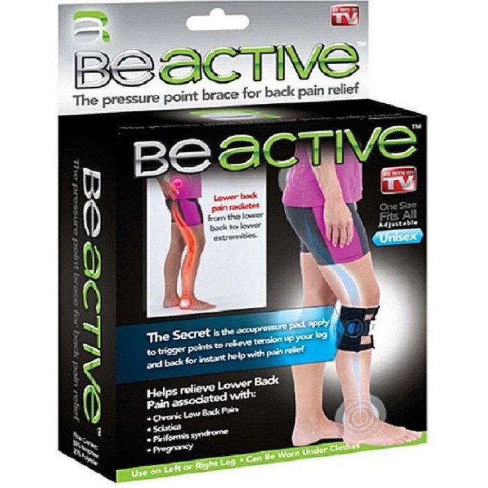 Be active Knee brace Pressure Point Brace Back Pain Relief belt - Black