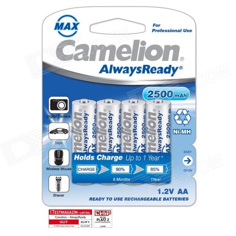 Camelion AA 2500mAh Rechargeable Battery (Pack of 4) view 1