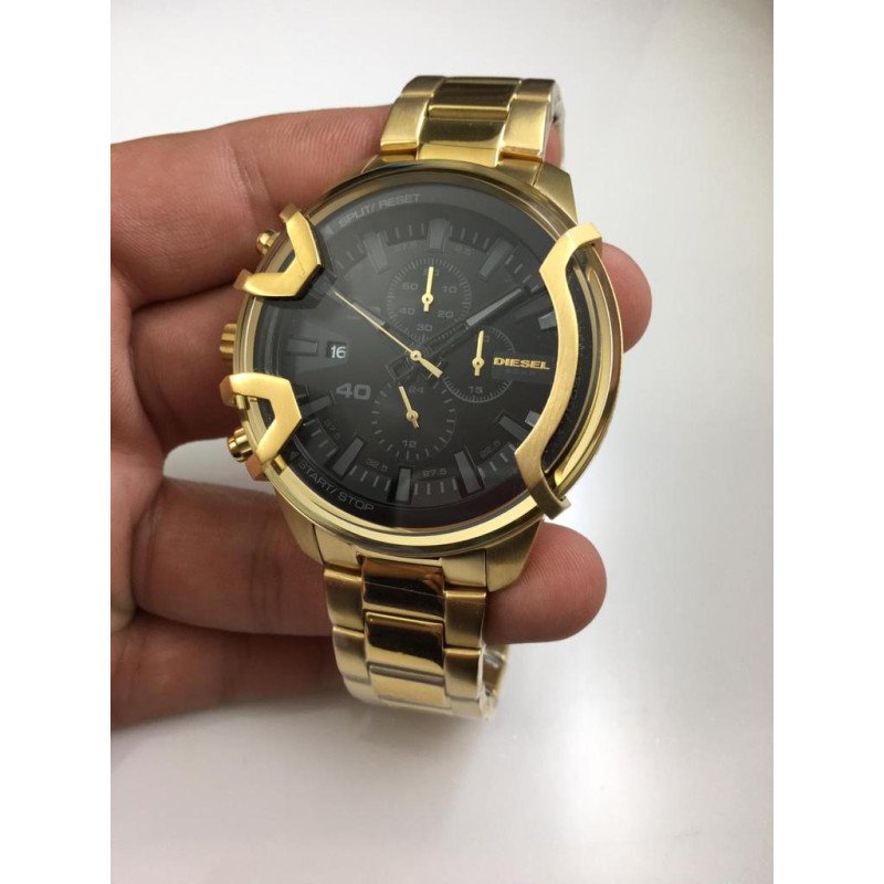 DIESEL Griffed Gold Watch view 1