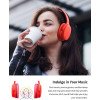 Dyplay Urban Traveller ANC Bluetooth Headphone With Mic - 12 Hour Play Time - Red view