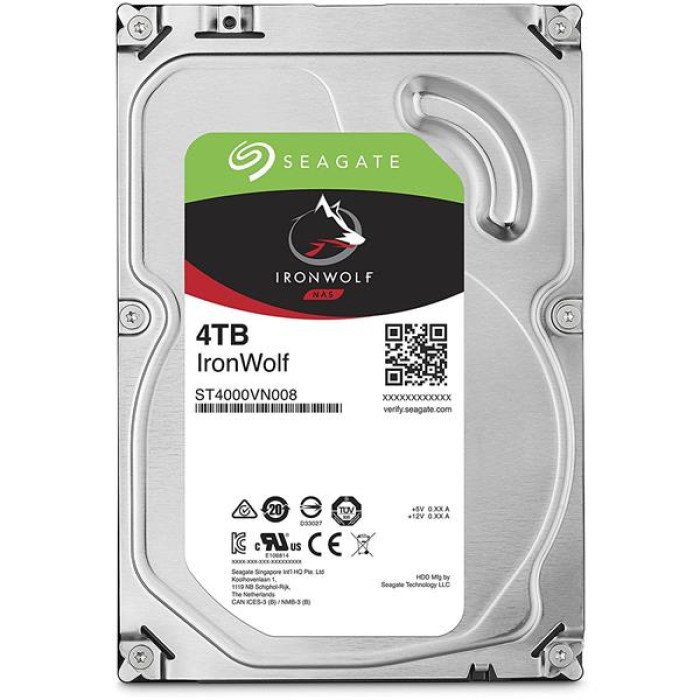 Seagate 4TB IronWolf NAS ST4000VN008 SATA 6Gbs 3.5 Internal Hard Drive