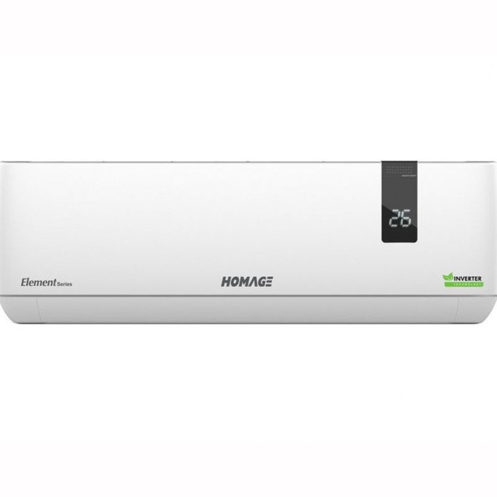 Homage HES-1204S-1 Ton-12000 BTU-Heat & Cool-Element Series DC Inverter-White