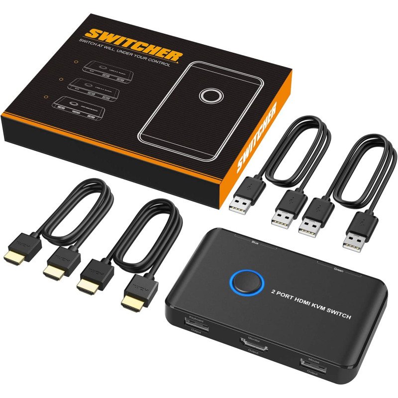 KVM Switch HDMI 2 Port Box view 1