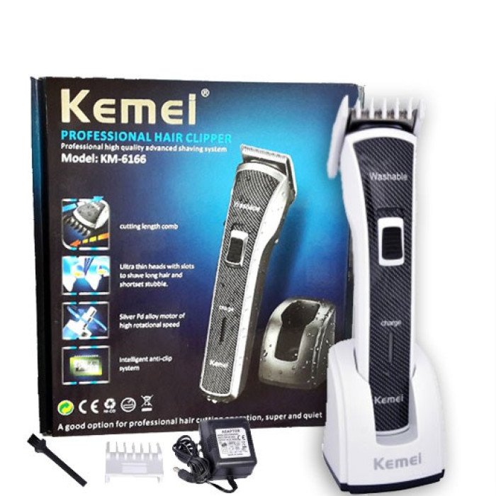 Kemei KM-6166 Washable Body Grooming Trimmer Rechargeable