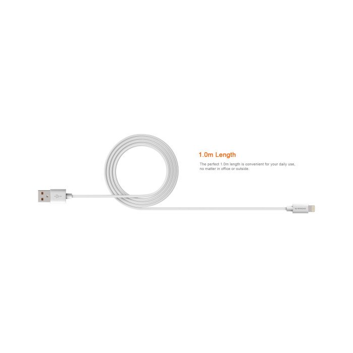 Riversong Beta Lightining USB 2.4A, 1 Meter Charging Cable | White | Riversong Beta Lightining USB 2.4A, 1 Meter Charging Cable | White |