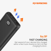Riversong Ray 20P 20,000mAh 2.4A Fast Charging Power Bank | Black | view