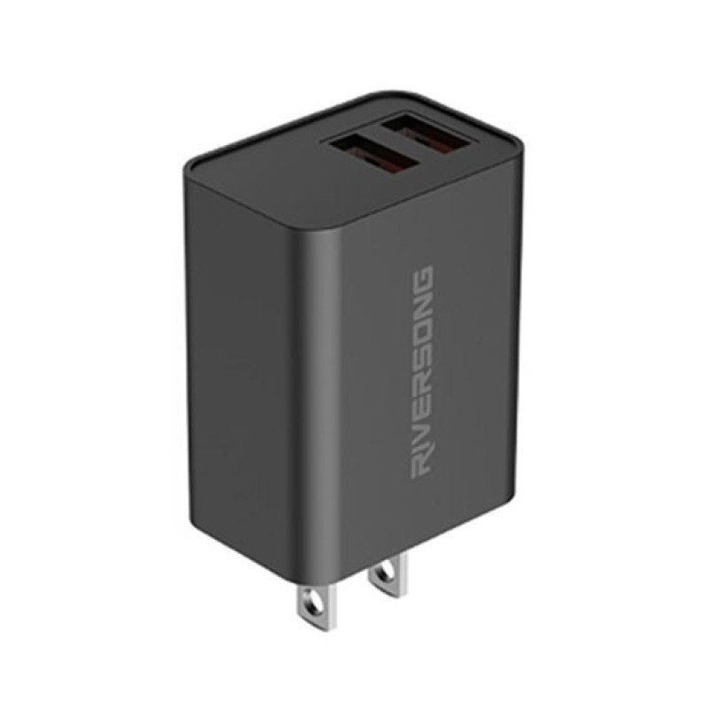 Riversong SafeKub D2 2.4A Wall Charger Black (AD29) view 1