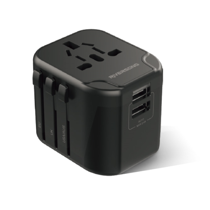 Riversong TravelKub P2 Universal Adapter Black (AD38) Riversong TravelKub P2 Universal Adapter Black (AD38)