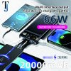 TJ-P20 - 20000 mAh Fast Charging Power Bank - Black view