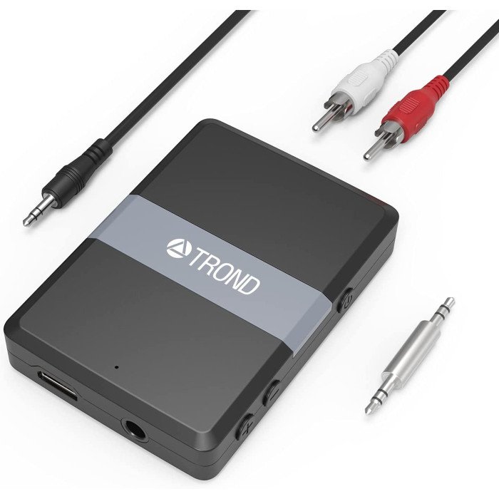 TROND Bluetooth Transmitter Receiver 5.0 | 2-in-1 Wireless 3.5mm Audio Adapter